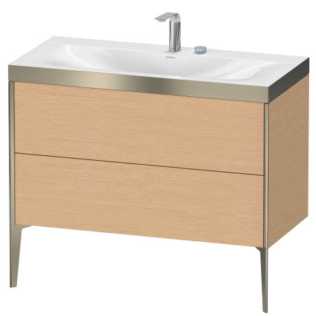Duravit - XViu Furniture washbasin c-bonded with vanity floorstanding 39-3/8 x 18-7/8 Inch