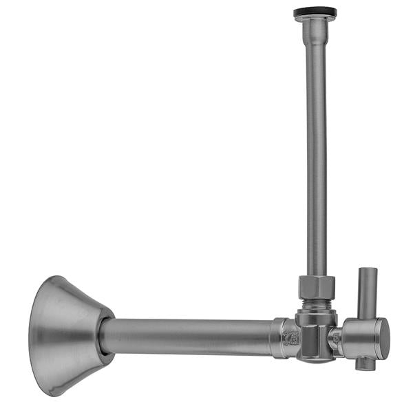 Jaclo - Quarter Turn Angle Pattern 1/2 Inch Copper (Sweat Fit) x 3/8 Inch O.D. Toilet Supply Kit with Contempo Lever Handle, 20 Inch Supply Tube, Escutcheon