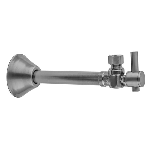 Jaclo - Quarter Turn 1/2 Inch Copper (Sweat Fit) x 3/8 Inch O.D. Outlet Angle Supply Valve with Contempo Lever Handle