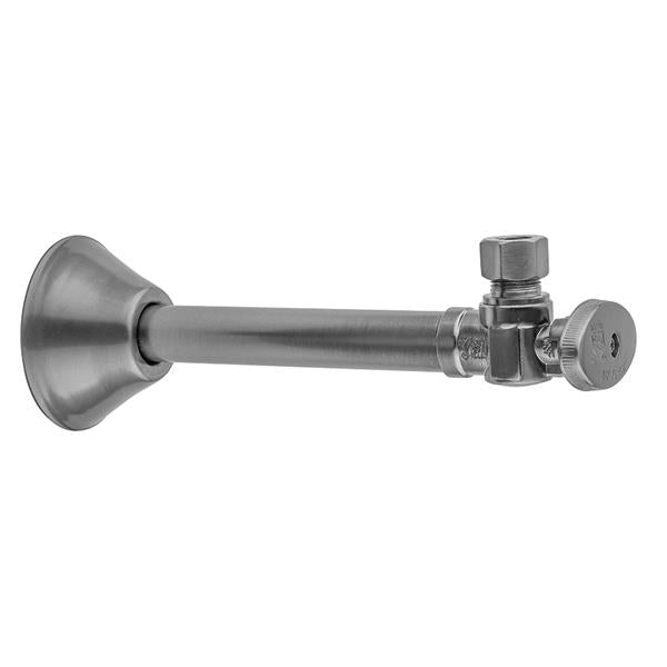 Jaclo - Quarter Turn 1/2 Inch Copper (Sweat Fit) x 3/8 Inch O.D. Outlet Angle Supply Valve with Oval Handle