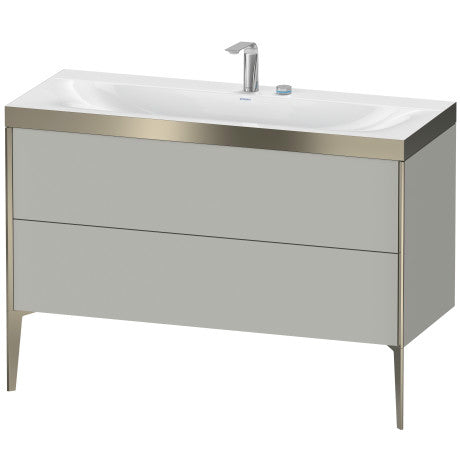 Duravit - XViu Furniture washbasin c-bonded with vanity floorstanding 47-1/4 x 18-7/8 Inch