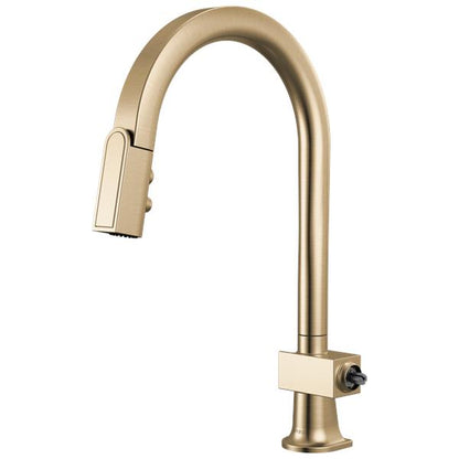 Brizo - Frank Lloyd Wright Pull-Down Kitchen Faucet with Arc Spout - Less Handle