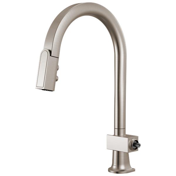 Brizo - Frank Lloyd Wright Pull-Down Kitchen Faucet with Arc Spout - Less Handle