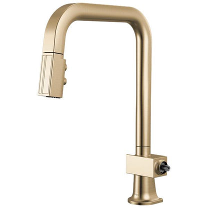 Brizo - Frank Lloyd Wright Pull-Down Kitchen Faucet with Square Spout - Less Handle