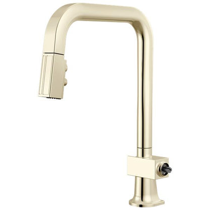 Brizo - Frank Lloyd Wright Pull-Down Kitchen Faucet with Square Spout - Less Handle