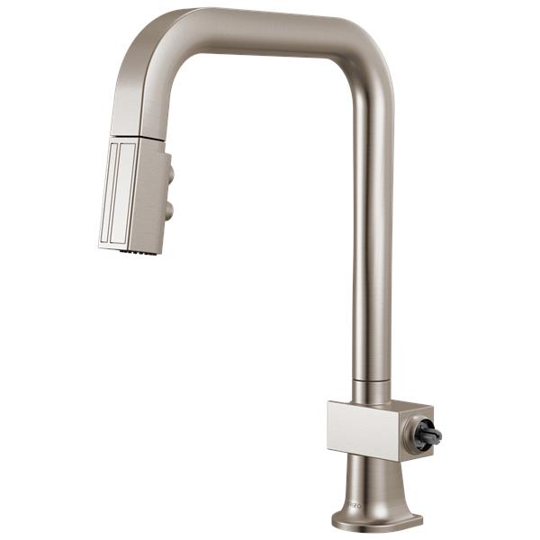 Brizo - Frank Lloyd Wright Pull-Down Kitchen Faucet with Square Spout - Less Handle