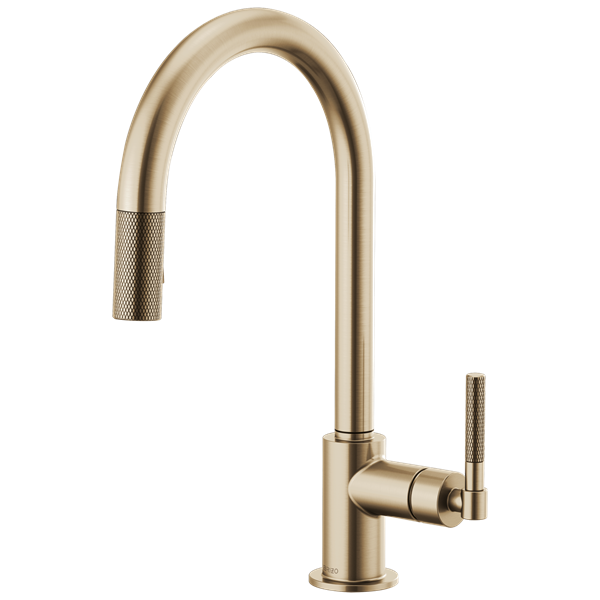 Brizo - Litze Pull-Down Faucet with Arc Spout and Knurled Handle