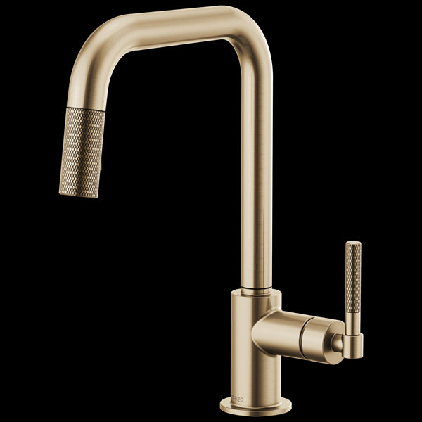 Brizo - Litze Pull-Down Faucet with Square Spout and Knurled Handle