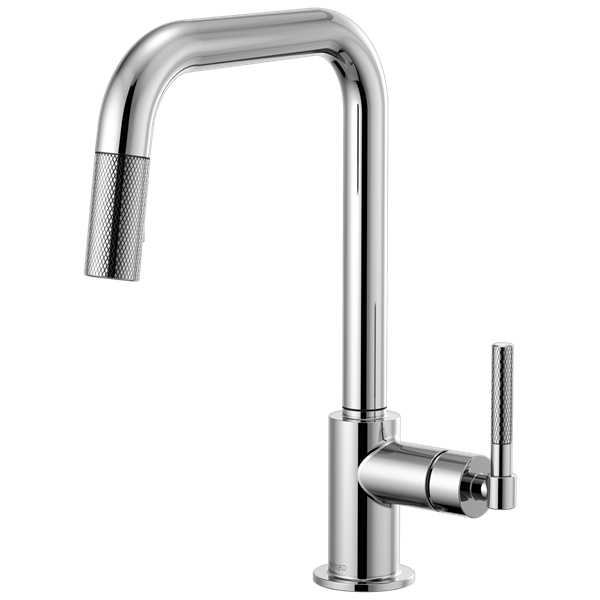 Brizo - Litze Pull-Down Faucet with Square Spout and Knurled Handle ...