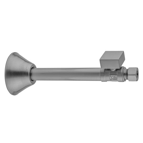 Jaclo - Quarter Turn Straight Pattern 1/2 Inch Copper (Sweat Fit) x 3/8 Inch O.D. Supply Valve with Square Handle
