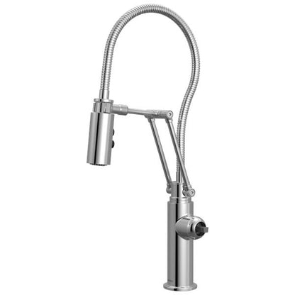 Brizo - Odin Articulating Kitchen Faucet with Finished Hose - Less Handle