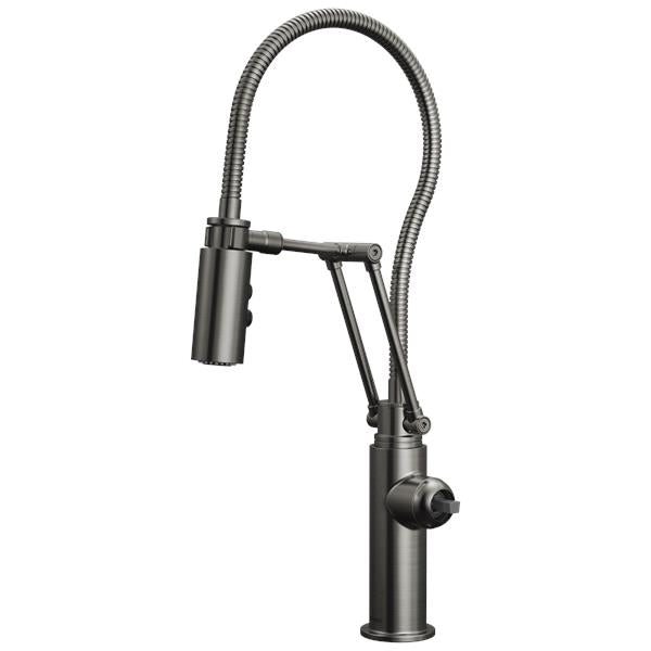 Brizo - Odin Articulating Kitchen Faucet with Finished Hose - Less Handle