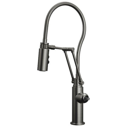 Brizo - Odin Articulating Kitchen Faucet with Finished Hose - Less Handle