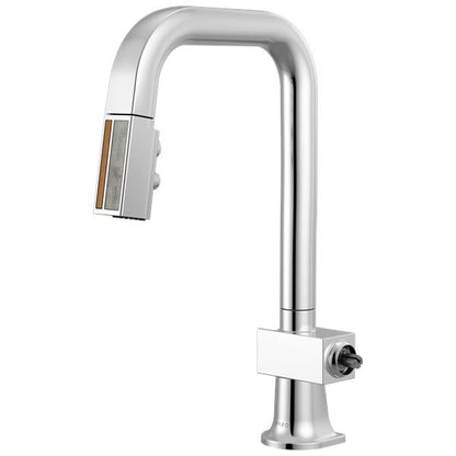 Brizo - Frank Lloyd Wright Pull-Down Prep Faucet with Square Spout and Wood/Concrete Wand - Less Handle