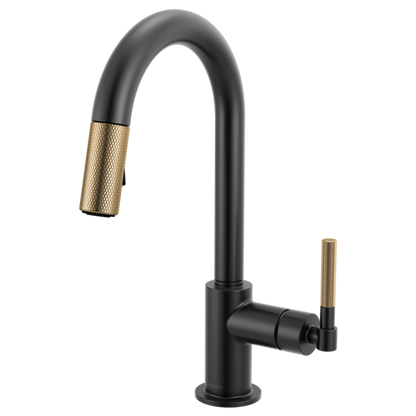Brizo - Litze Pull-Down Prep Faucet with Arc Spout - Knurled Handle