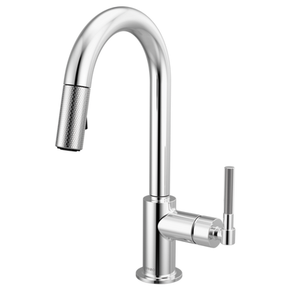 Brizo - Litze Pull-Down Prep Faucet with Arc Spout - Knurled Handle