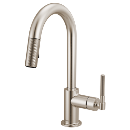 Brizo - Litze Pull-Down Prep Faucet with Arc Spout - Knurled Handle