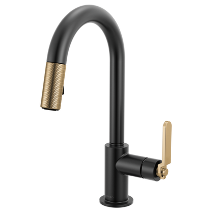 Brizo - Litze Pull-Down Prep Faucet with Arc Spout - Industrial Handle