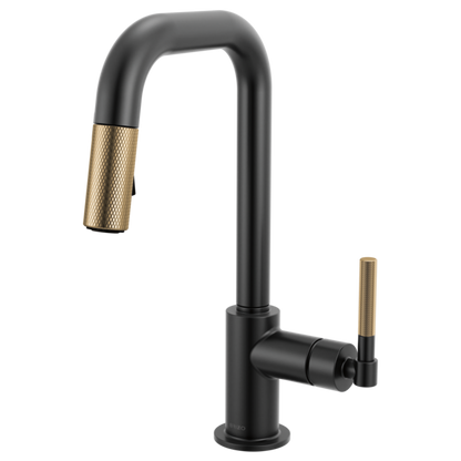Brizo - Litze Pull-Down Prep Faucet with Square Spout - Knurled Handle