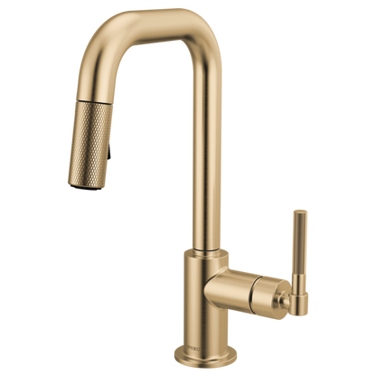 Brizo - Litze Pull-Down Prep Faucet with Square Spout - Knurled Handle