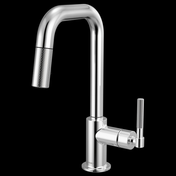 Brizo - Litze Pull-Down Prep Faucet with Square Spout - Knurled Handle