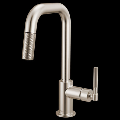 Brizo - Litze Pull-Down Prep Faucet with Square Spout - Knurled Handle