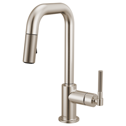 Brizo - Litze Pull-Down Prep Faucet with Square Spout - Knurled Handle