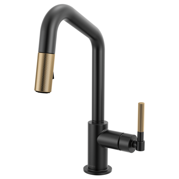 Brizo - Litze Pull-Down Prep Faucet with Angle Spout - Knurled Handle