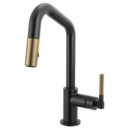 Brizo - Litze Pull-Down Prep Faucet with Angle Spout - Knurled Handle