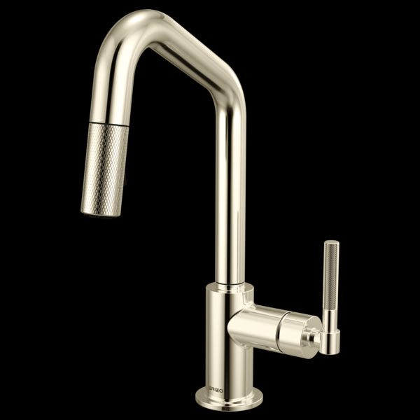 Brizo - Litze Pull-Down Prep Faucet with Angle Spout - Knurled Handle