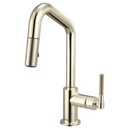 Brizo - Litze Pull-Down Prep Faucet with Angle Spout - Knurled Handle