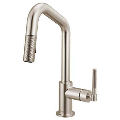 Brizo - Litze Pull-Down Prep Faucet with Angle Spout - Knurled Handle
