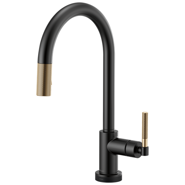 Brizo - Litze SmartTouch Pull-Down Kitchen Faucet with Arc Spout and Knurled Handle