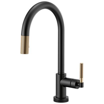 Brizo - Litze SmartTouch Pull-Down Kitchen Faucet with Arc Spout and Knurled Handle