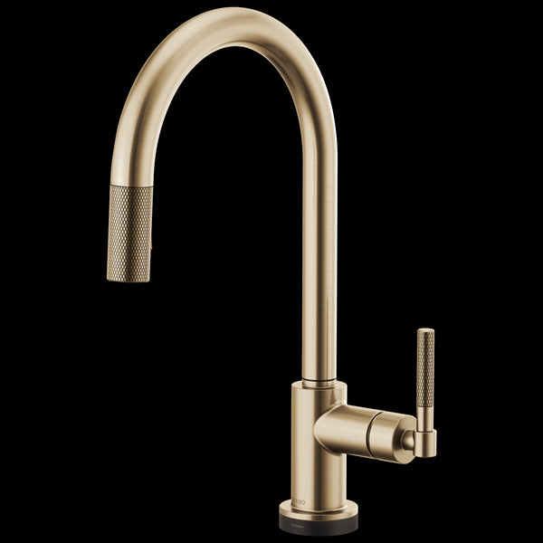 Brizo - Litze SmartTouch Pull-Down Kitchen Faucet with Arc Spout and Knurled Handle
