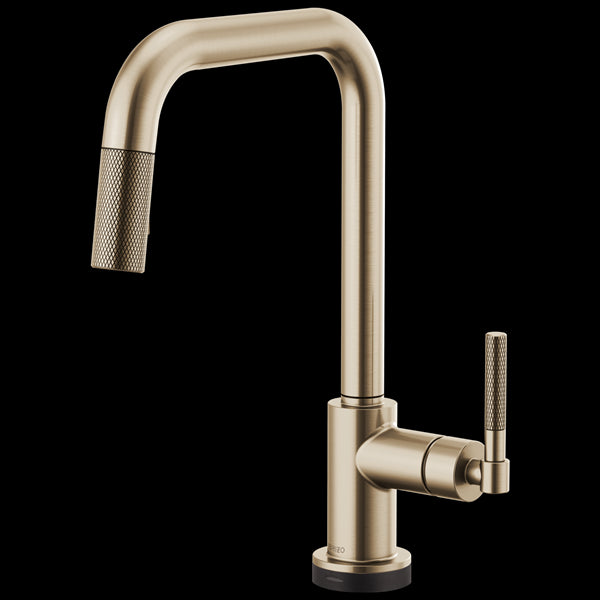 Brizo - Litze SmartTouch Pull-Down Kitchen Faucet with Square Spout and Knurled Handle