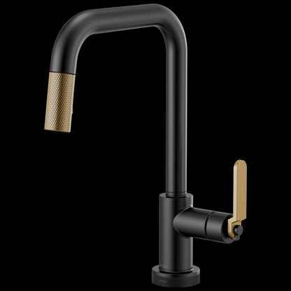 Brizo - Litze SmartTouch Pull-Down Kitchen Faucet with Square Spout and Industrial Handle
