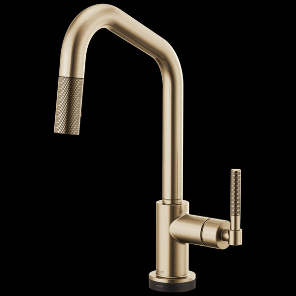 Brizo - Litze SmartTouch Pull-Down Kitchen Faucet with Angled Spout and Knurled Handle