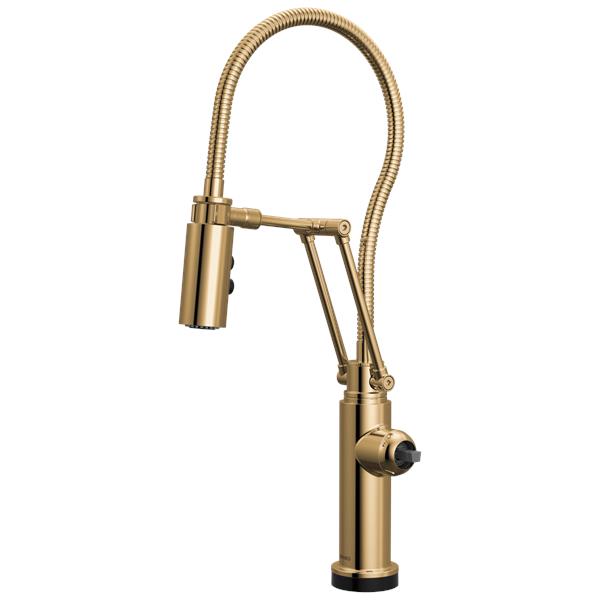 Brizo - Odin SmartTouch Articulating Kitchen Faucet with Finished Hose - Less Handle
