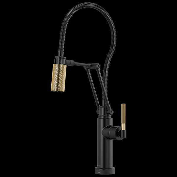 Brizo - Litze SmartTouch Articulating Kitchen Faucet With Finished Hose