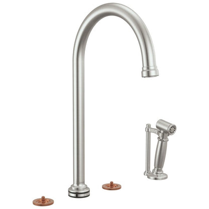 Brizo - Faircroft SmartTouch Widespread Faucet with Arc Spout and Side Sprayer - Less Handles