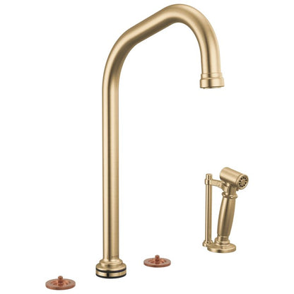 Brizo - Faircroft SmartTouch Widespread Faucet with Angled Spout and Side Sprayer - Less Handles