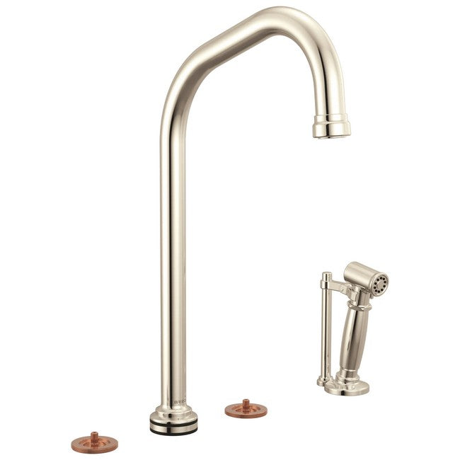 Brizo - Faircroft SmartTouch Widespread Faucet with Angled Spout and Side Sprayer - Less Handles