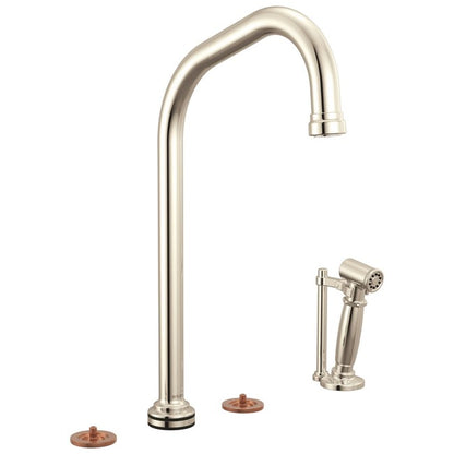 Brizo - Faircroft SmartTouch Widespread Faucet with Angled Spout and Side Sprayer - Less Handles