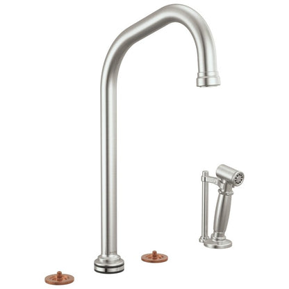 Brizo - Faircroft SmartTouch Widespread Faucet with Angled Spout and Side Sprayer - Less Handles
