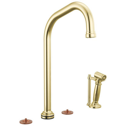 Brizo - Faircroft SmartTouch Widespread Faucet with Angled Spout and Side Sprayer - Less Handles