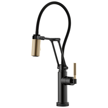 Brizo - Litze SmartTouch Articulating Kitchen Faucet with Knurled Handle