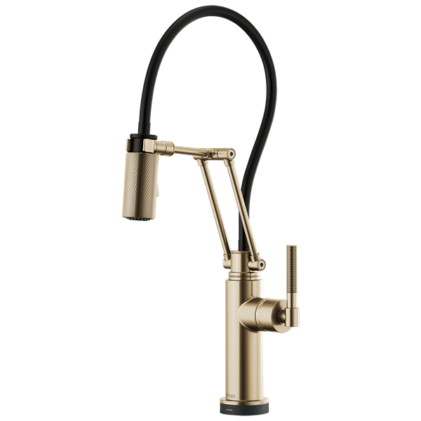 Brizo - Litze SmartTouch Articulating Kitchen Faucet with Knurled Handle