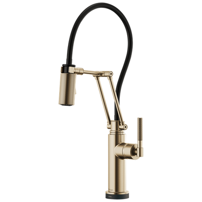 Brizo - Litze SmartTouch Articulating Kitchen Faucet with Knurled Handle