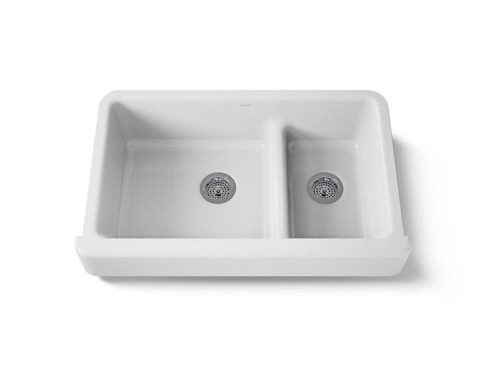 Kohler - Whitehaven Smart Divide 35-1/2 Inch Undermount Double-Bowl Farmhouse Kitchen Sink With Short Apron